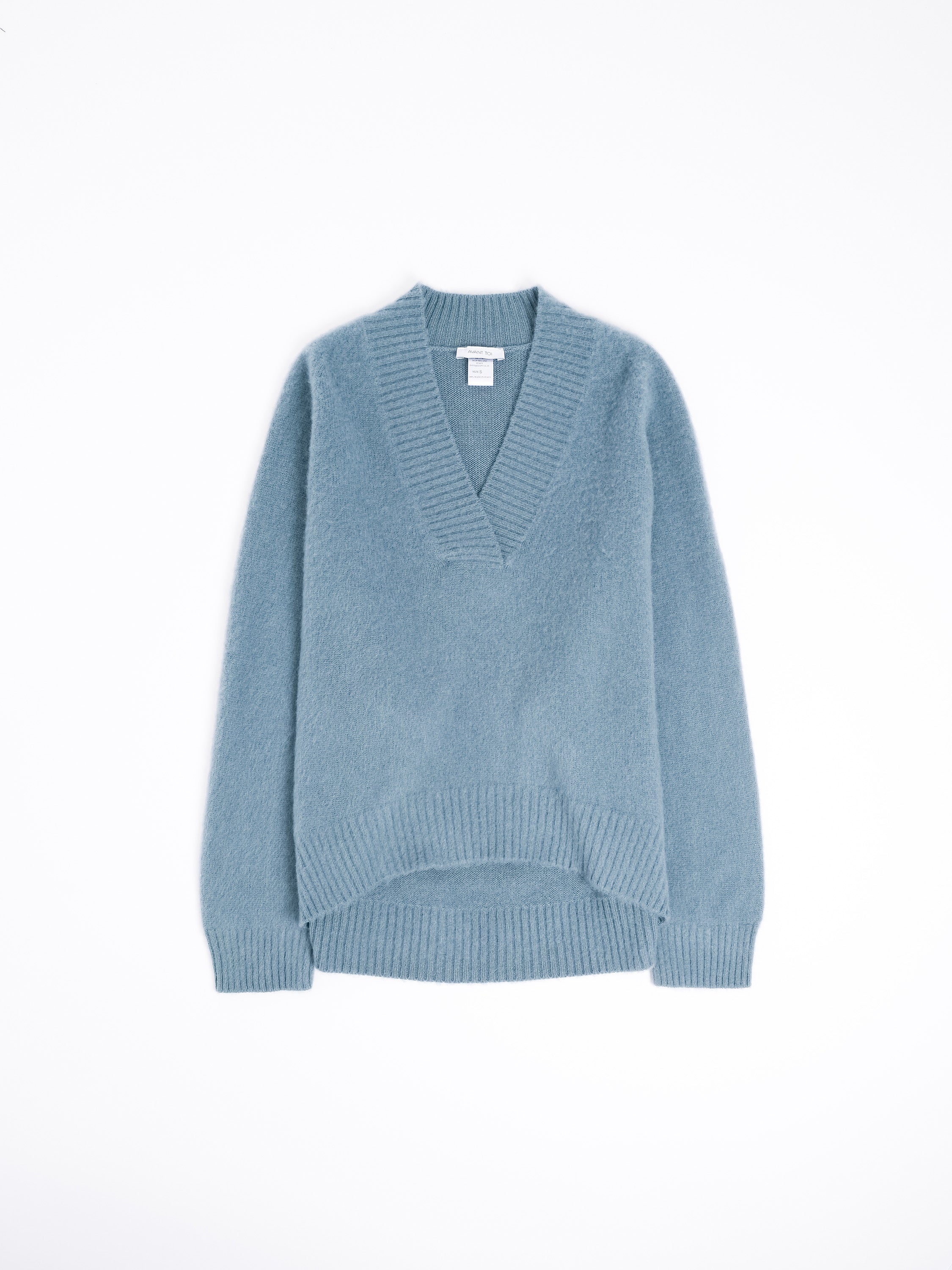 Cashmere V-Neck / Grey Blue