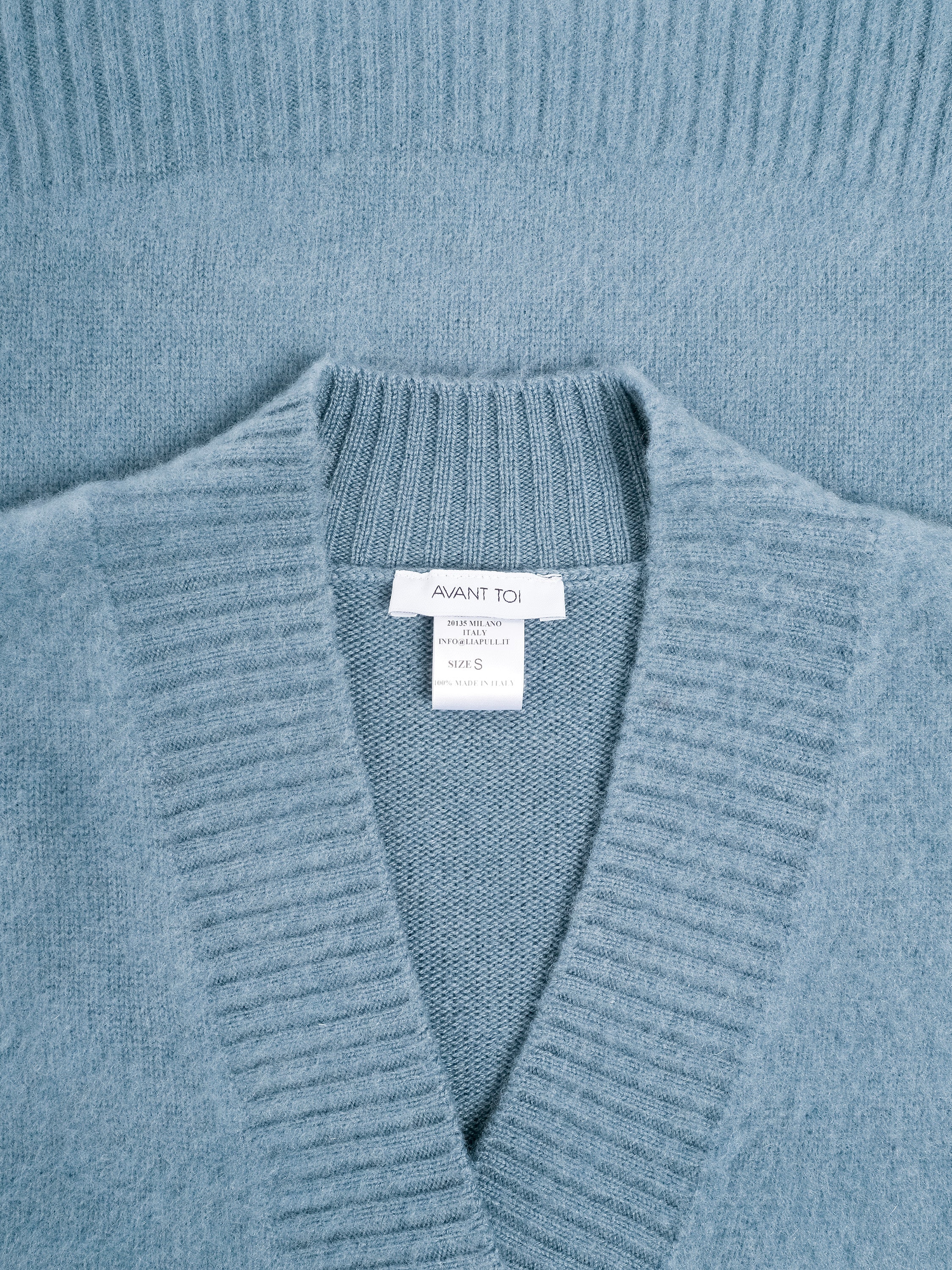 Cashmere V-Neck / Grey Blue