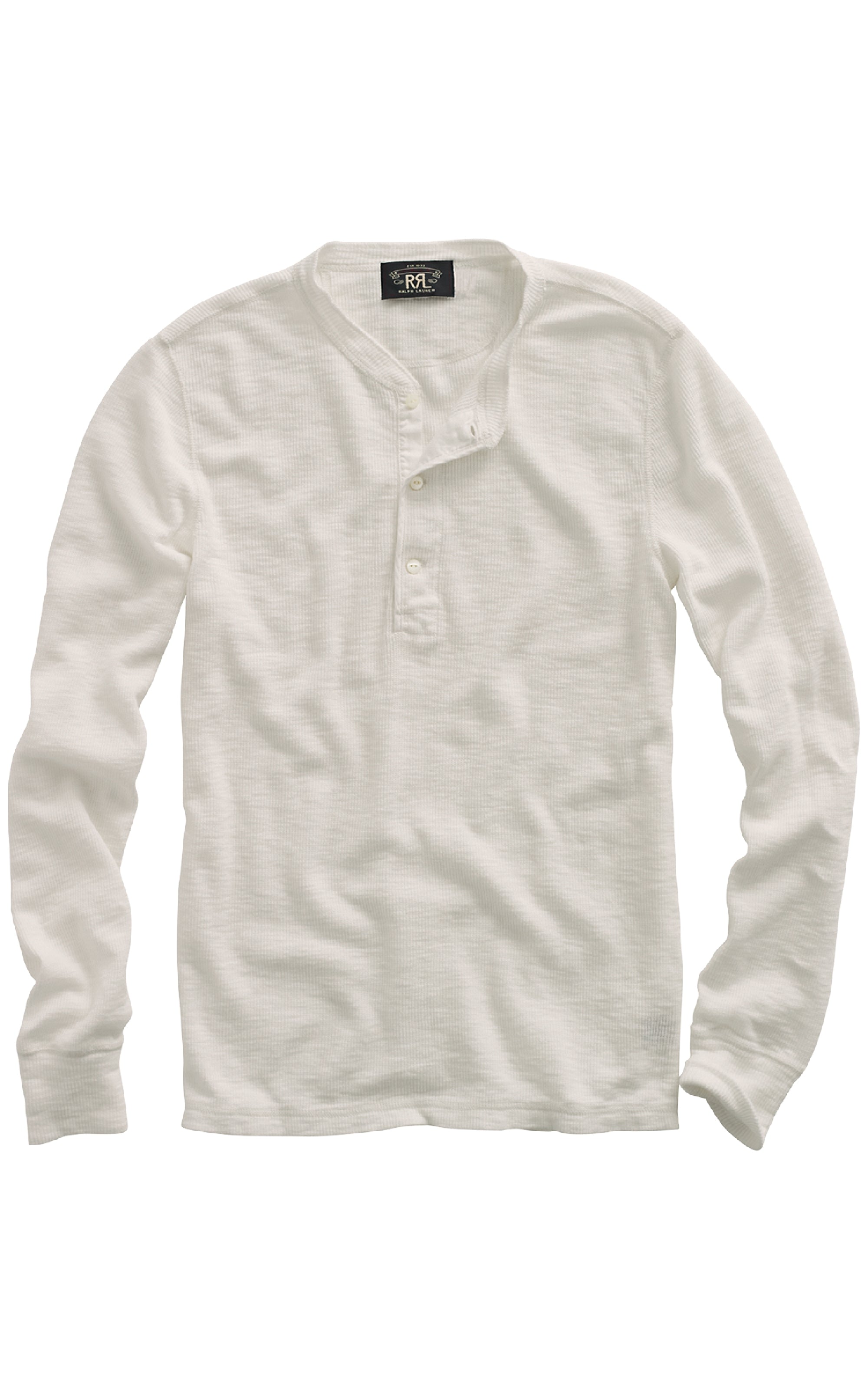 Waffle Henley / Paper White