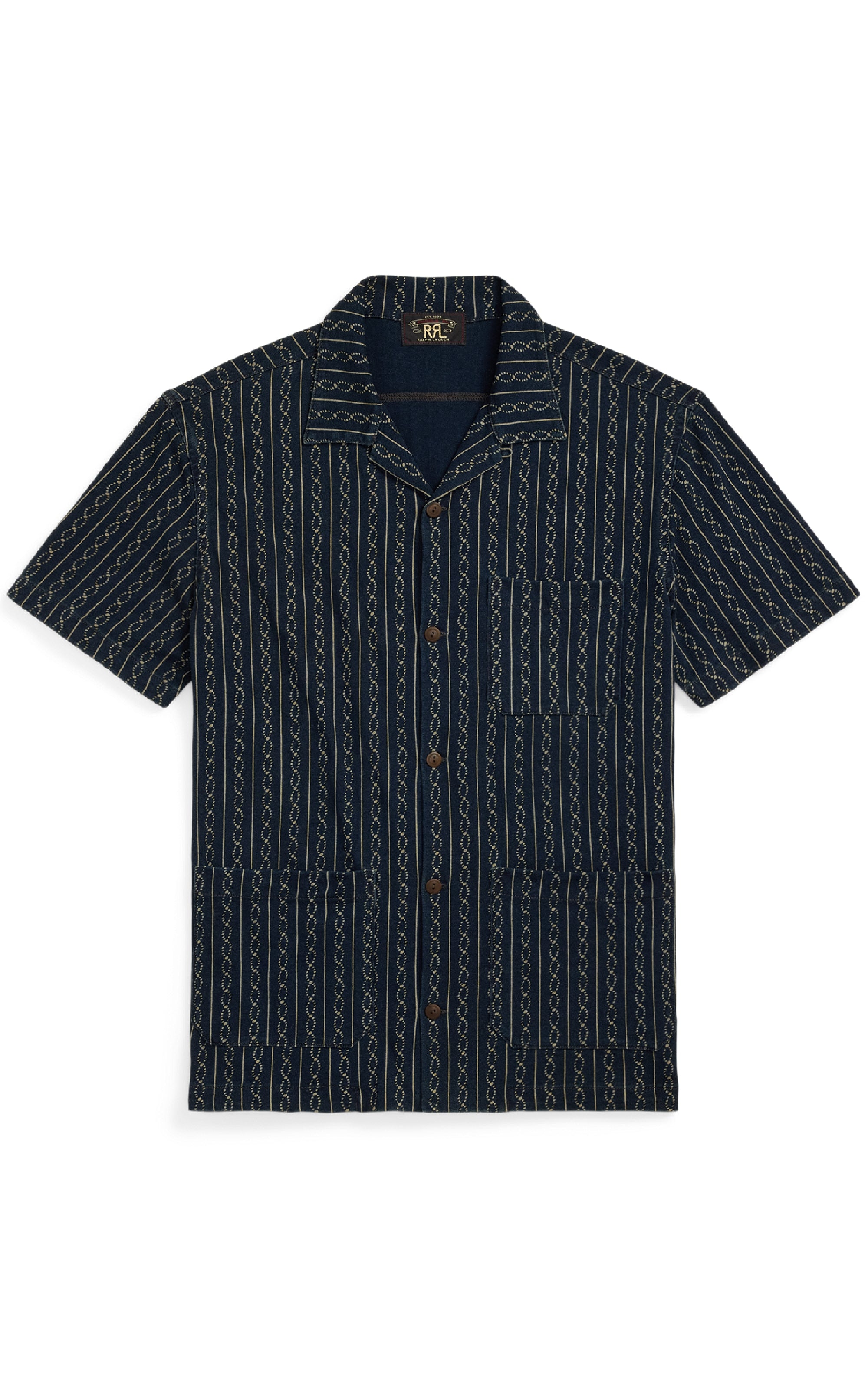 Jervis Camp Collar S/S Shirt / Indigo