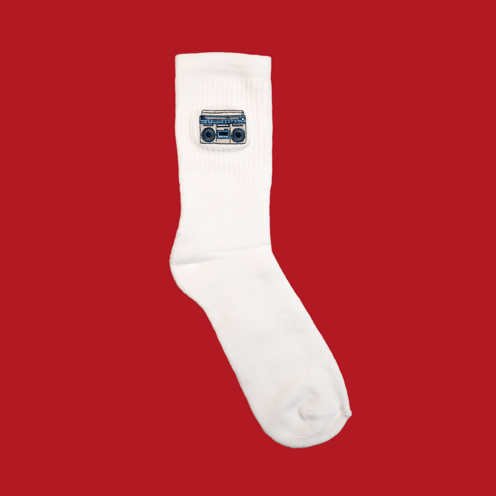 Boombox Socks / White - STER/EO MUCSocksSupa Dupa GoodsSWhite