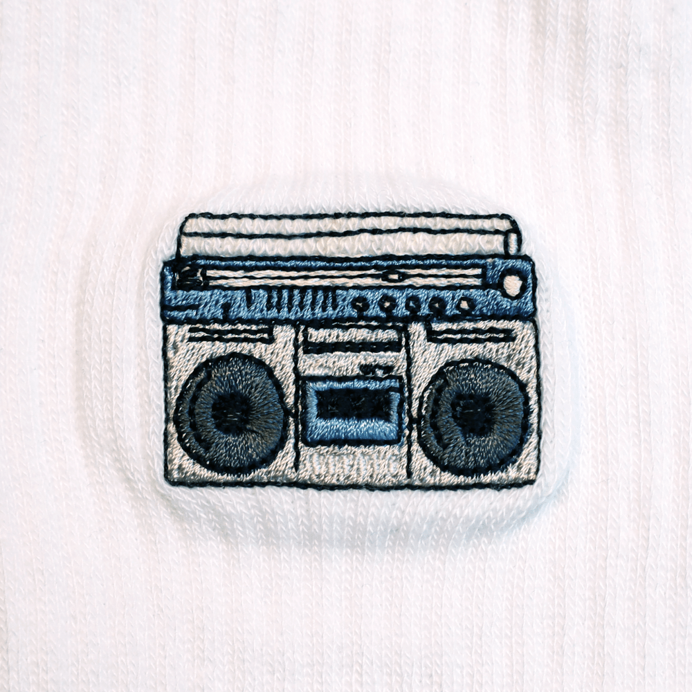 Boombox Socks / White - STER/EO MUCSocksSupa Dupa GoodsSWhite