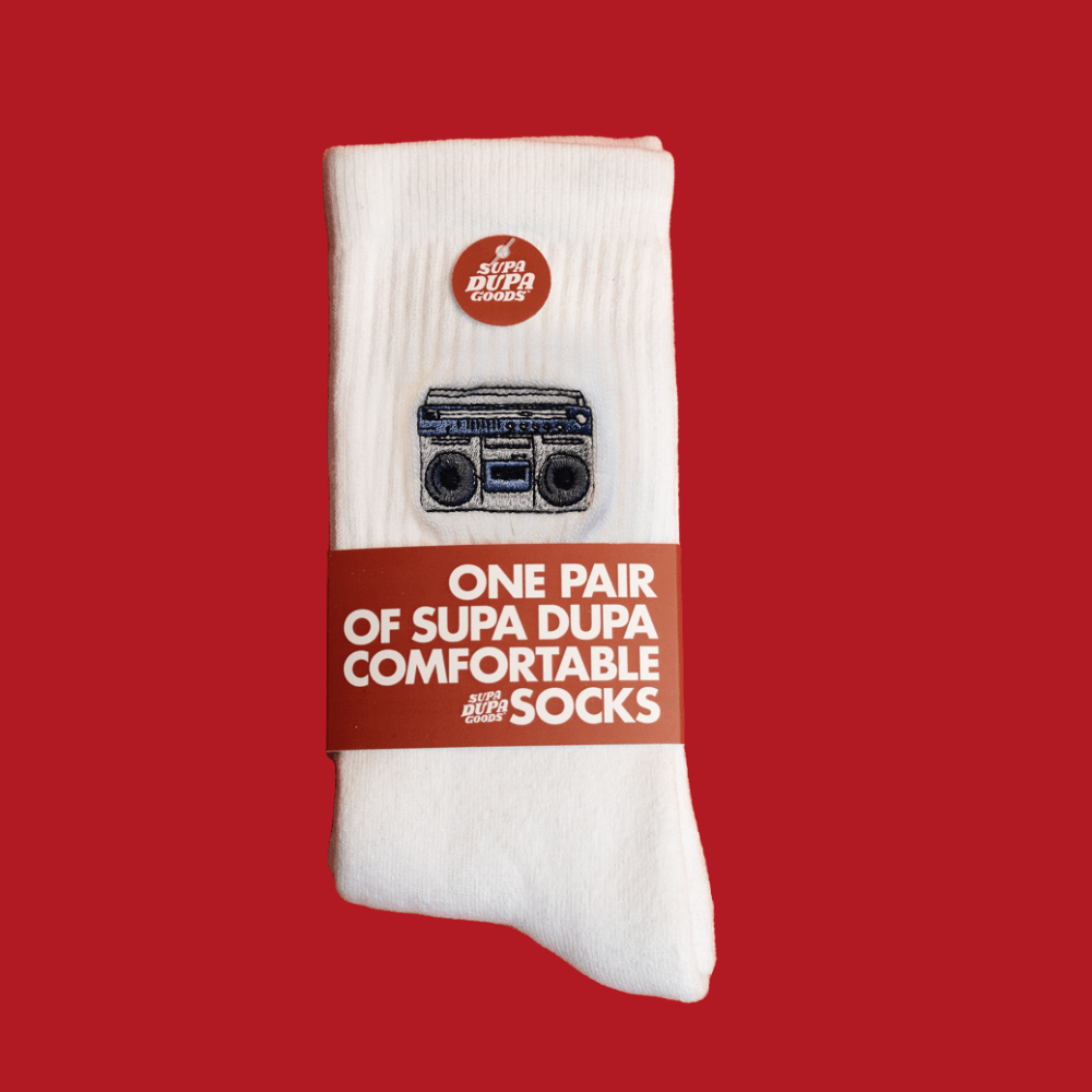 Boombox Socks / White - STER/EO MUCSocksSupa Dupa GoodsSWhite
