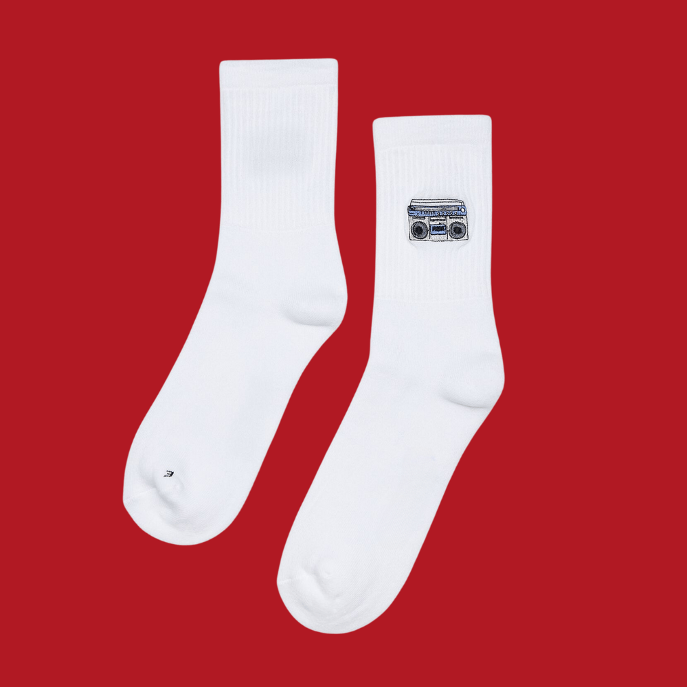 Boombox Socks / White - STER/EO MUCSocksSupa Dupa GoodsSWhite