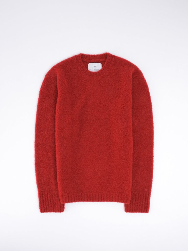 Bouclet Crew Neck / Rosso - STER/EO MUCCrewneckSeven Gauge3Red