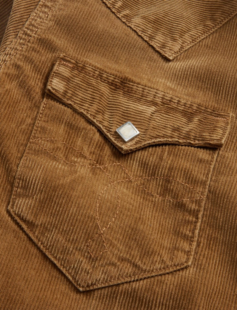 Buffalo Corduroy Western Shirt / Faded Tan - STER/EO MUCPlain ShirtsRRLMBrown