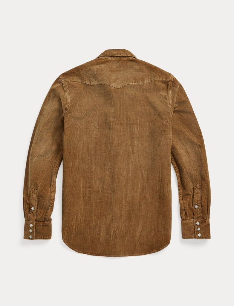 Buffalo Corduroy Western Shirt / Faded Tan - STER/EO MUCPlain ShirtsRRLMBrown