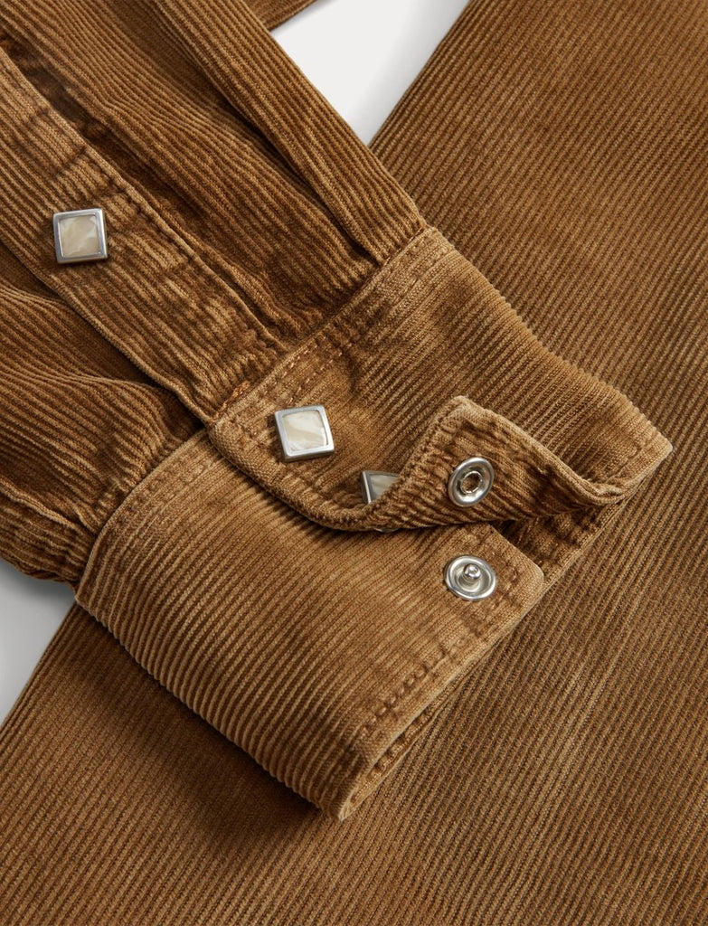 Buffalo Corduroy Western Shirt / Faded Tan - STER/EO MUCPlain ShirtsRRLMBrown