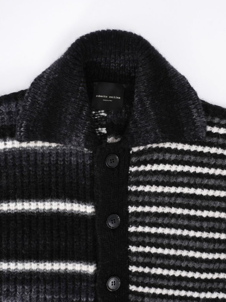 Cardigan Shirt Multicolor / Nero/Grigio - STER/EO MUCCardigansRoberto Collina48Black