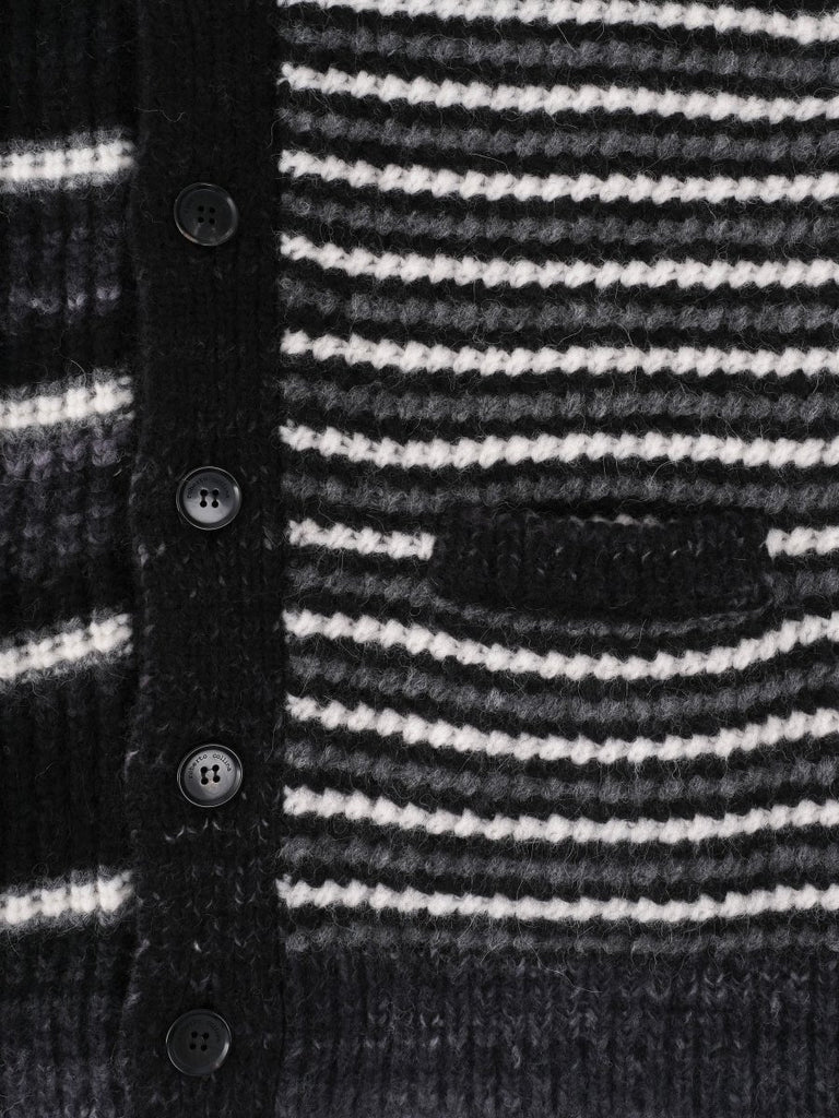 Cardigan Shirt Multicolor / Nero/Grigio - STER/EO MUCCardigansRoberto Collina48Black