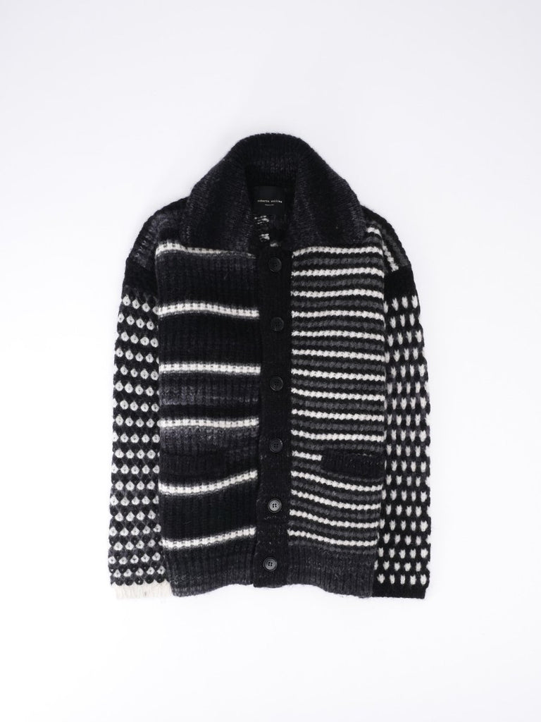 Cardigan Shirt Multicolor / Nero/Grigio - STER/EO MUCCardigansRoberto Collina48Black