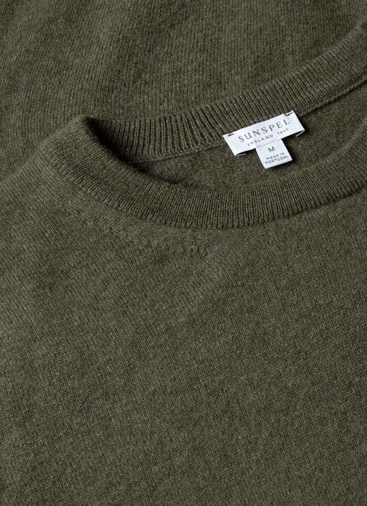 Cashmere Crew / Khaki - STER/EO MUCKnitwearSunspelMGreen
