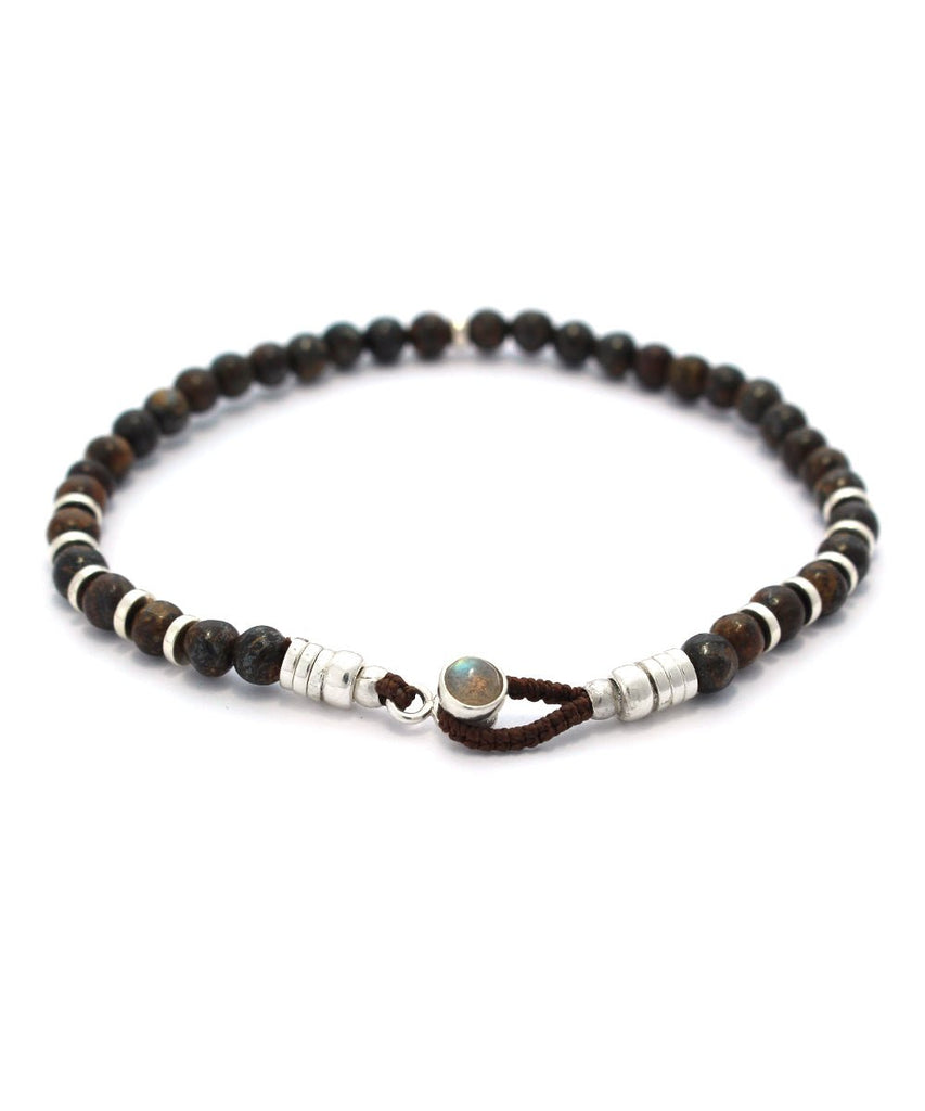 Circle 4 Bracelet / Labradorite/Bronzite - STER/EO MUCBraceletMikiaMBrown
