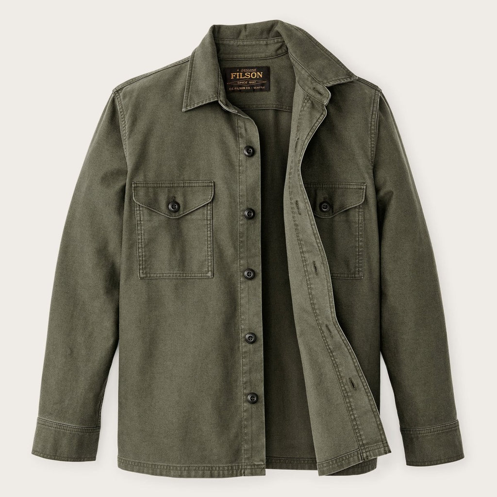 Clarkston Jac - Shirt Brushed Sateen / Surplus Green - STER/EO MUCOvershirtFilsonMGreen