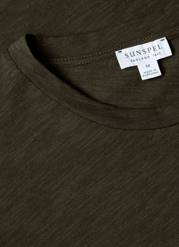Cotton Linen T-Shirt / Pine Green - STER/EO MUCT-ShirtSunspelMGreen