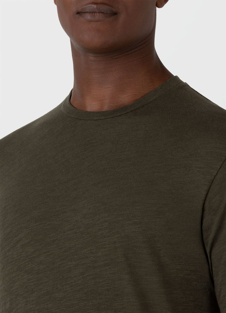 Cotton Linen T-Shirt / Pine Green - STER/EO MUCT-ShirtSunspelMGreen