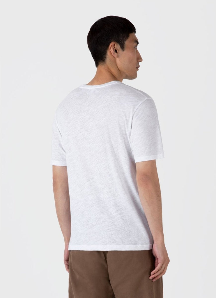 Cotton Linen T-Shirt / White - STER/EO MUCT-ShirtSunspelMWhite