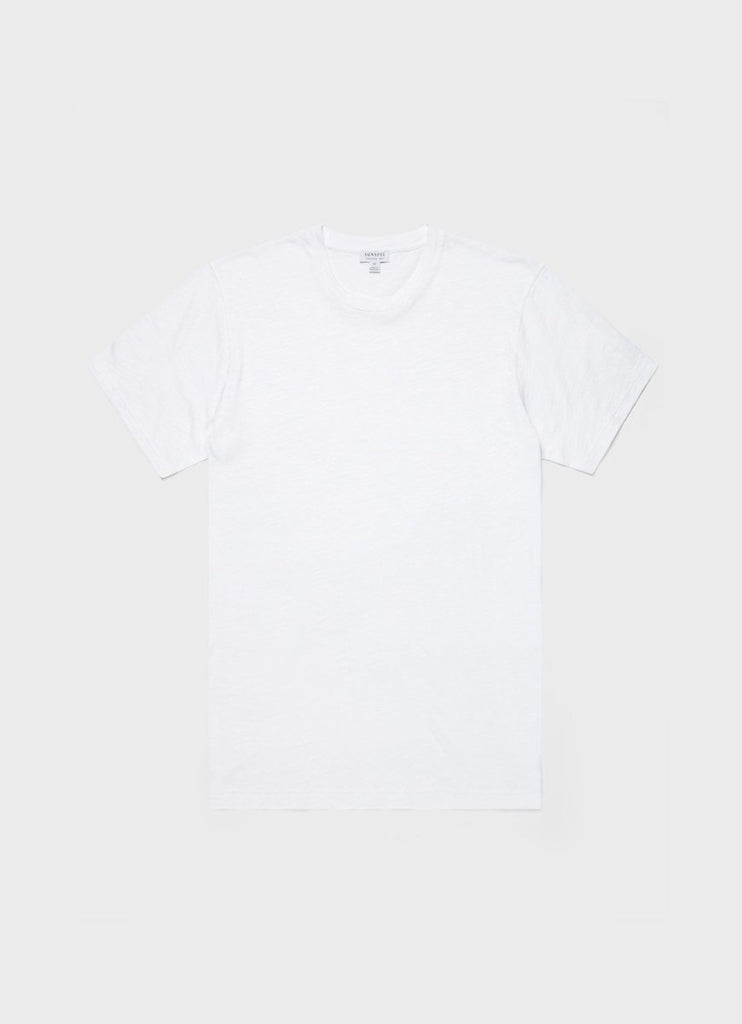 Cotton Linen T-Shirt / White - STER/EO MUCT-ShirtSunspelMWhite