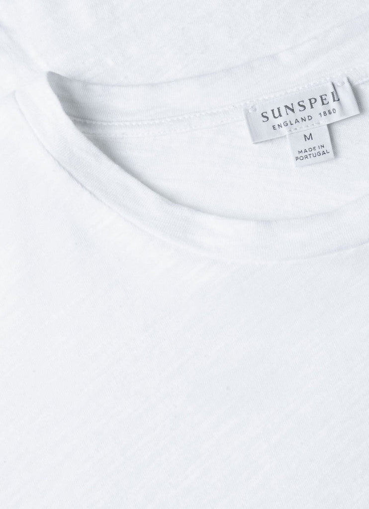 Cotton Linen T-Shirt / White - STER/EO MUCT-ShirtSunspelMWhite