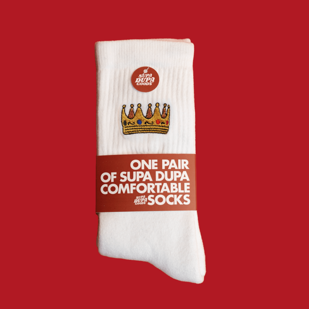 Crown Socks / White - STER/EO MUCSocksSupa Dupa GoodsSWhite