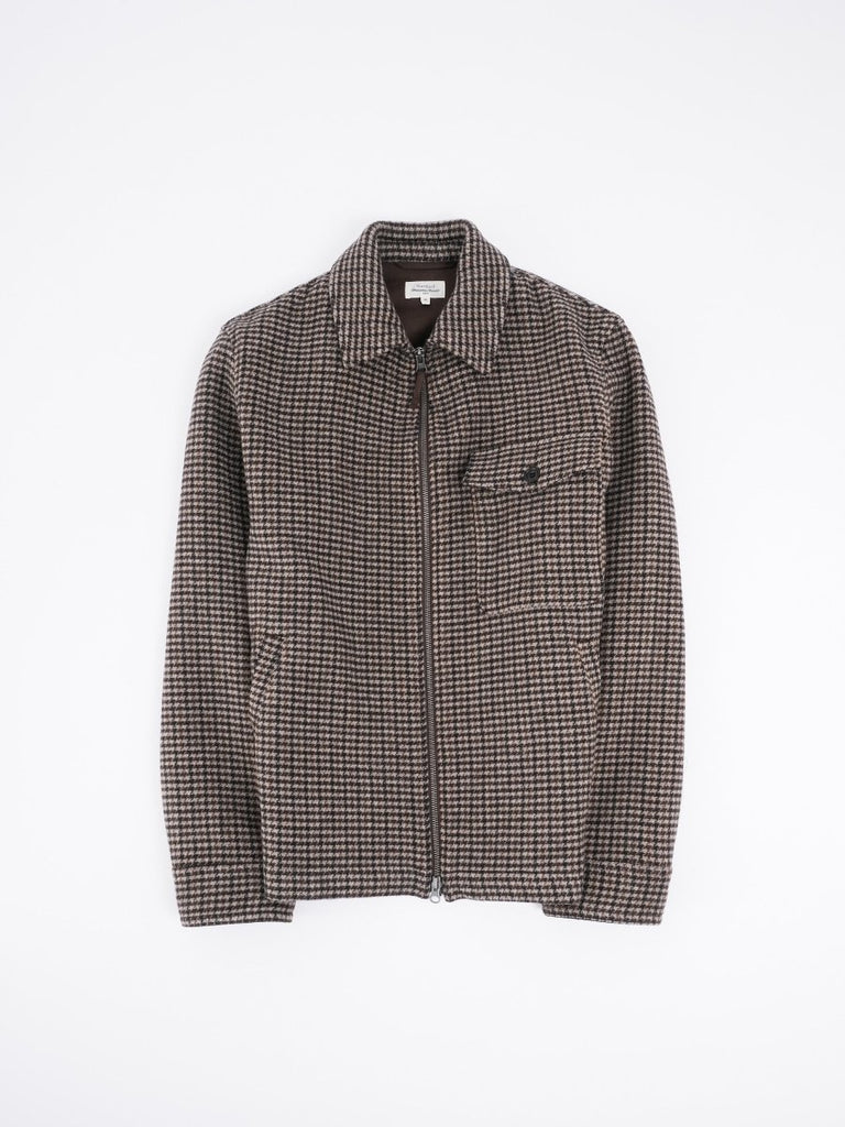 Dandy Short Cruiser Jacket / Brown Blue Houndstooth - STER/EO MUCJacketHartford48Brown