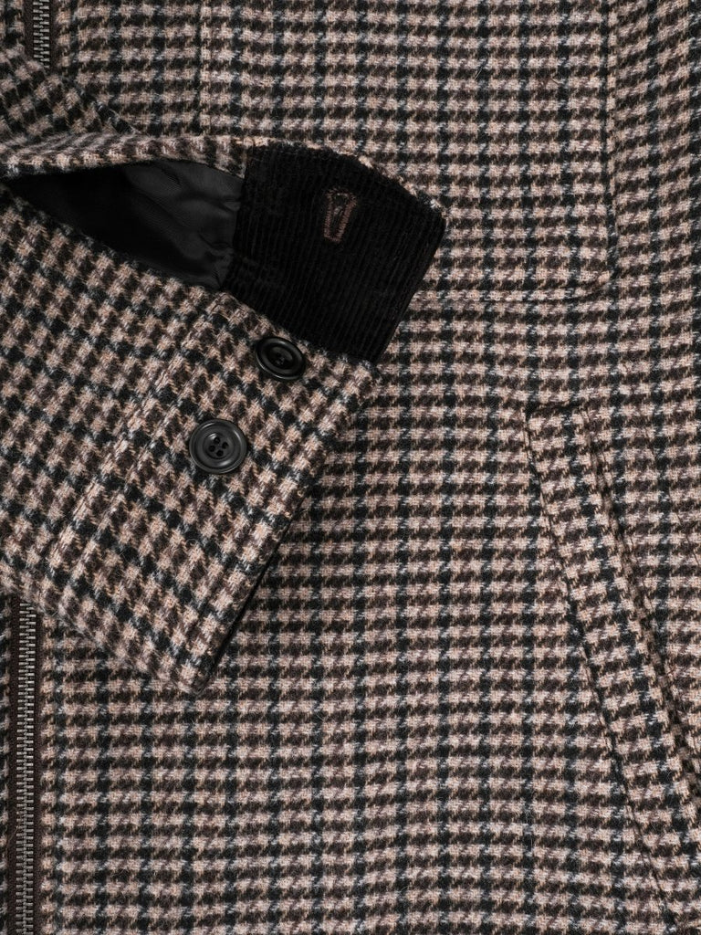 Dandy Short Cruiser Jacket / Brown Blue Houndstooth - STER/EO MUCJacketHartford48Brown