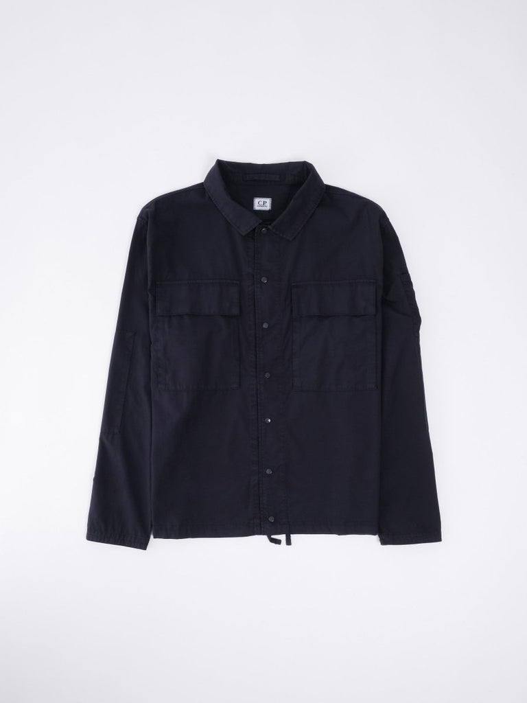 Drawstring Cotton Overshirt / Total Eclipse - STER/EO MUCOvershirtC.P. CompanyMBlue