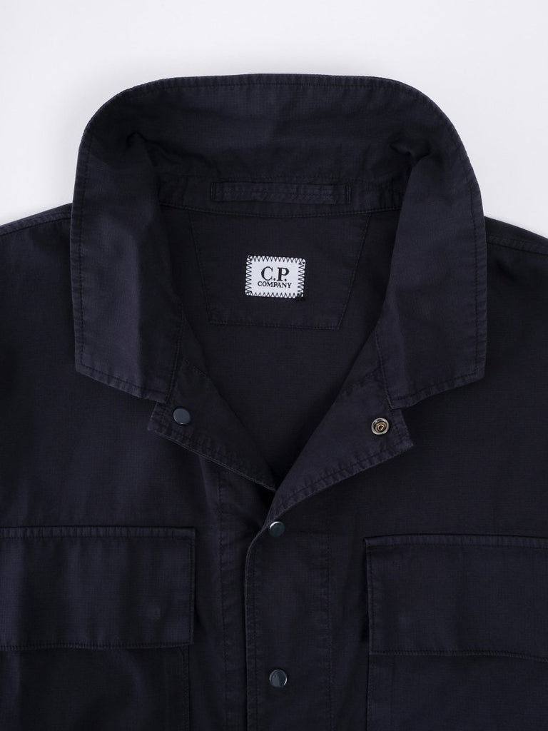 Drawstring Cotton Overshirt / Total Eclipse - STER/EO MUCOvershirtC.P. CompanyMBlue
