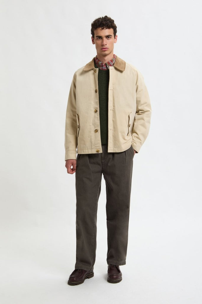 Dry Wax Deck Jacket / Antique White - STER/EO MUCJacketBaracuta42White