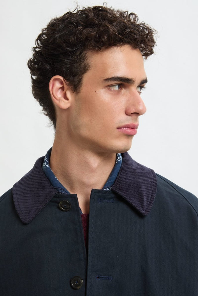 Dry Wax Deck Jacket / Dark Navy - STER/EO MUCJacketBaracuta42Blue