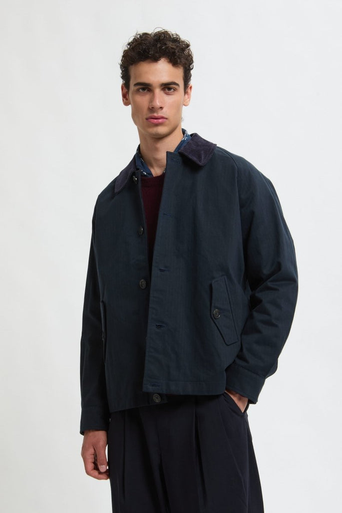 Dry Wax Deck Jacket / Dark Navy - STER/EO MUCJacketBaracuta42Blue