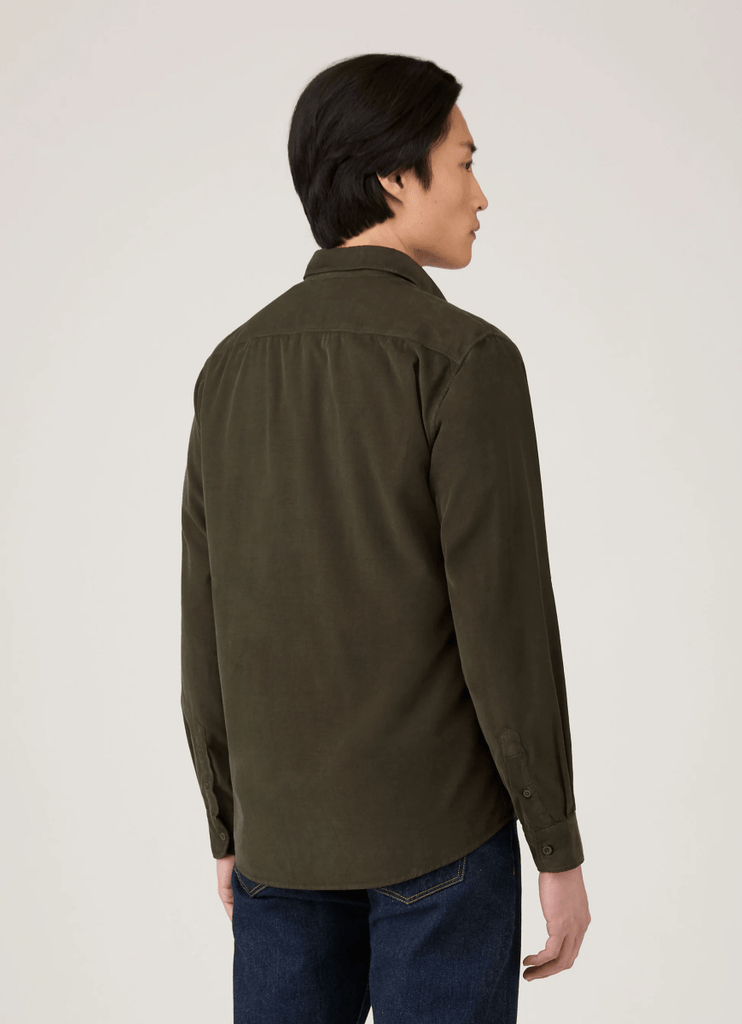 Fine Cord Shirt / Dark Green - STER/EO MUCPlain ShirtsSunspelMGreen