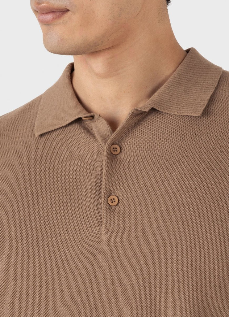 Fine Texture Polo Shirt / Dune - STER/EO MUCPolo - ShirtsSunspelMBeige