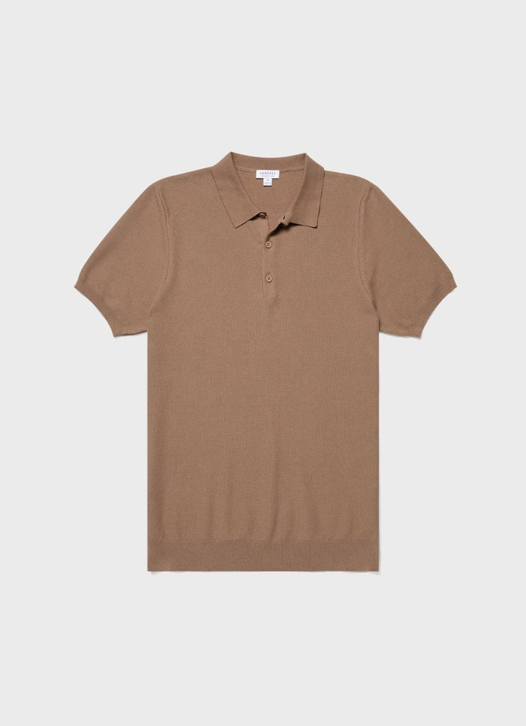 Fine Texture Polo Shirt / Dune - STER/EO MUCPolo - ShirtsSunspelMBeige