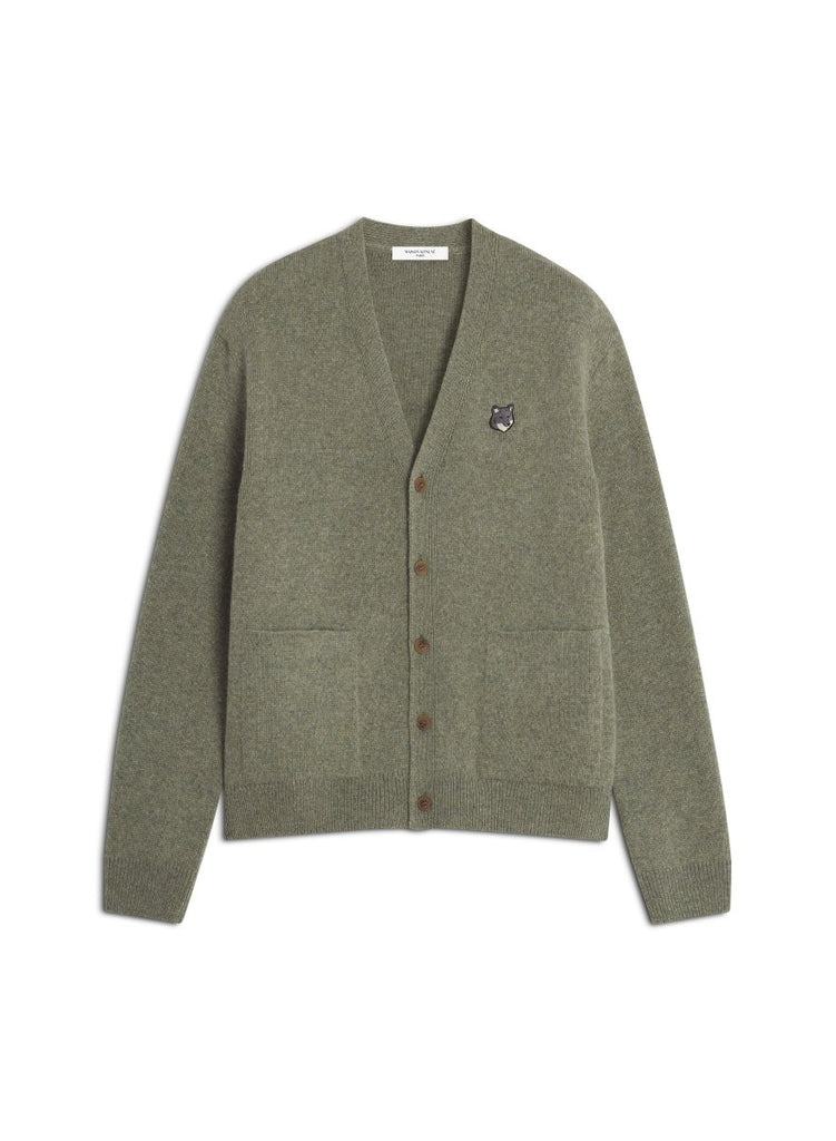 Fox Head Milano Lambswool Cardigan / Laurel Green - STER/EO MUCCardigansMaison KitsunéMGreen
