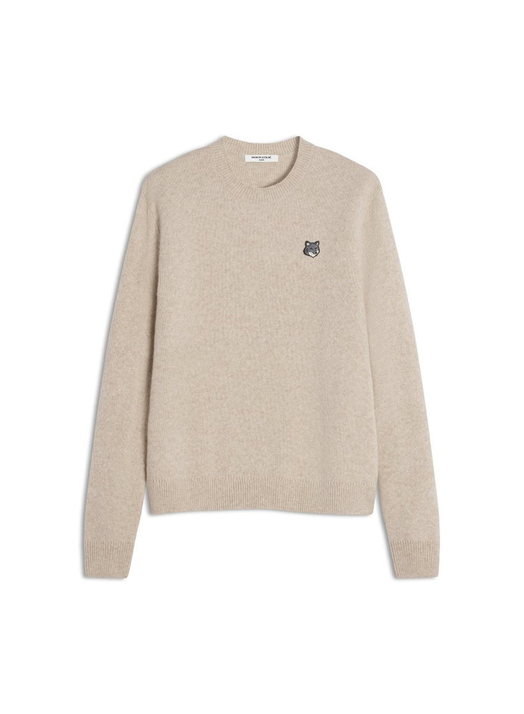 Fox Head Milano Lambswool Jumper / Tan Beige - STER/EO MUCKnitwearMaison KitsunéMBeige