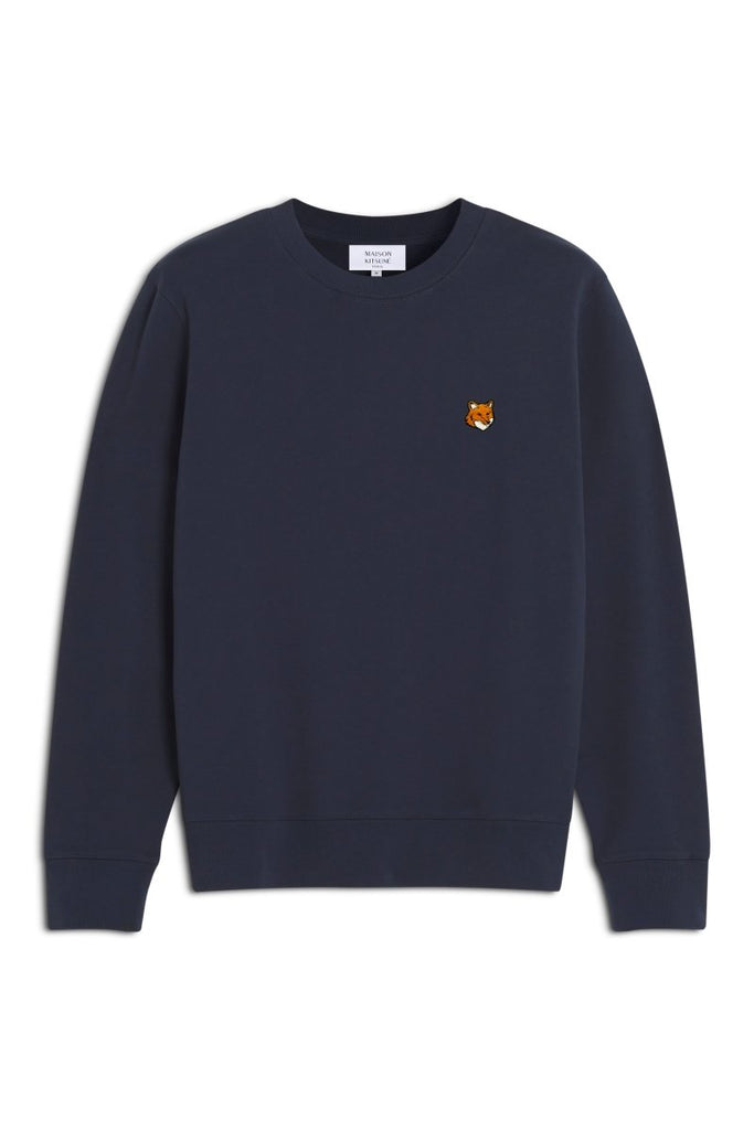 Fox Head Regular Sweatshirt / Navy - STER/EO MUCSweaterMaison KitsunéMBlue
