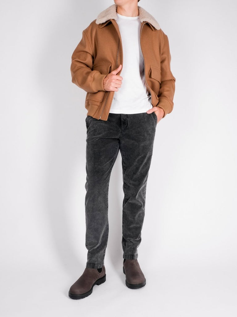 Greg Washed Corduroy / Black - STER/EO MUCTrousersWhite Sand46Black