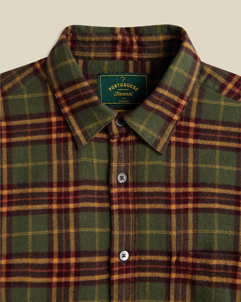Hoop Check Shirt / Green/Red/Yellow - STER/EO MUCPatterned ShirtsPortuguese FlannelMGreen