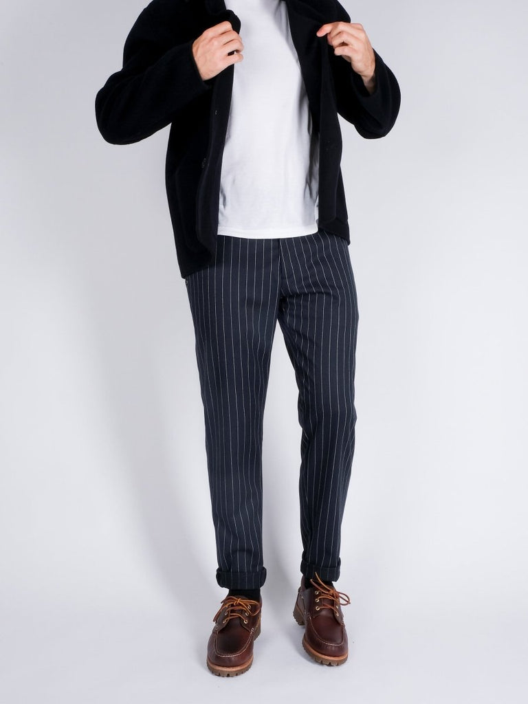 Jack Flannel Chalk Stripes / Navy - STER/EO MUCTrousersWhite Sand46Blue
