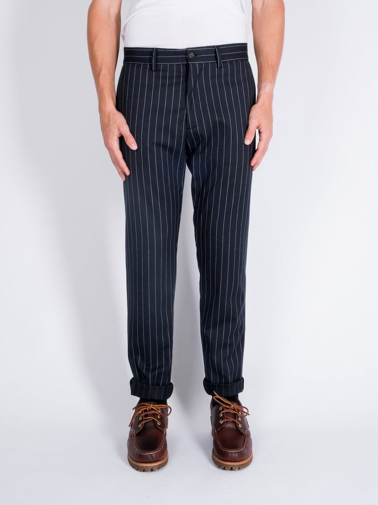 Jack Flannel Chalk Stripes / Navy - STER/EO MUCTrousersWhite Sand46Blue