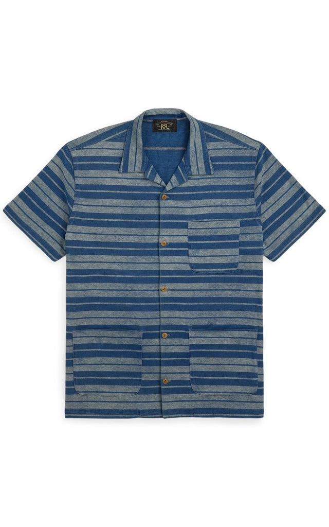 Jasper S/S Shirt / Indigo - STER/EO MUCShirt Short SleeveRRLMBlue