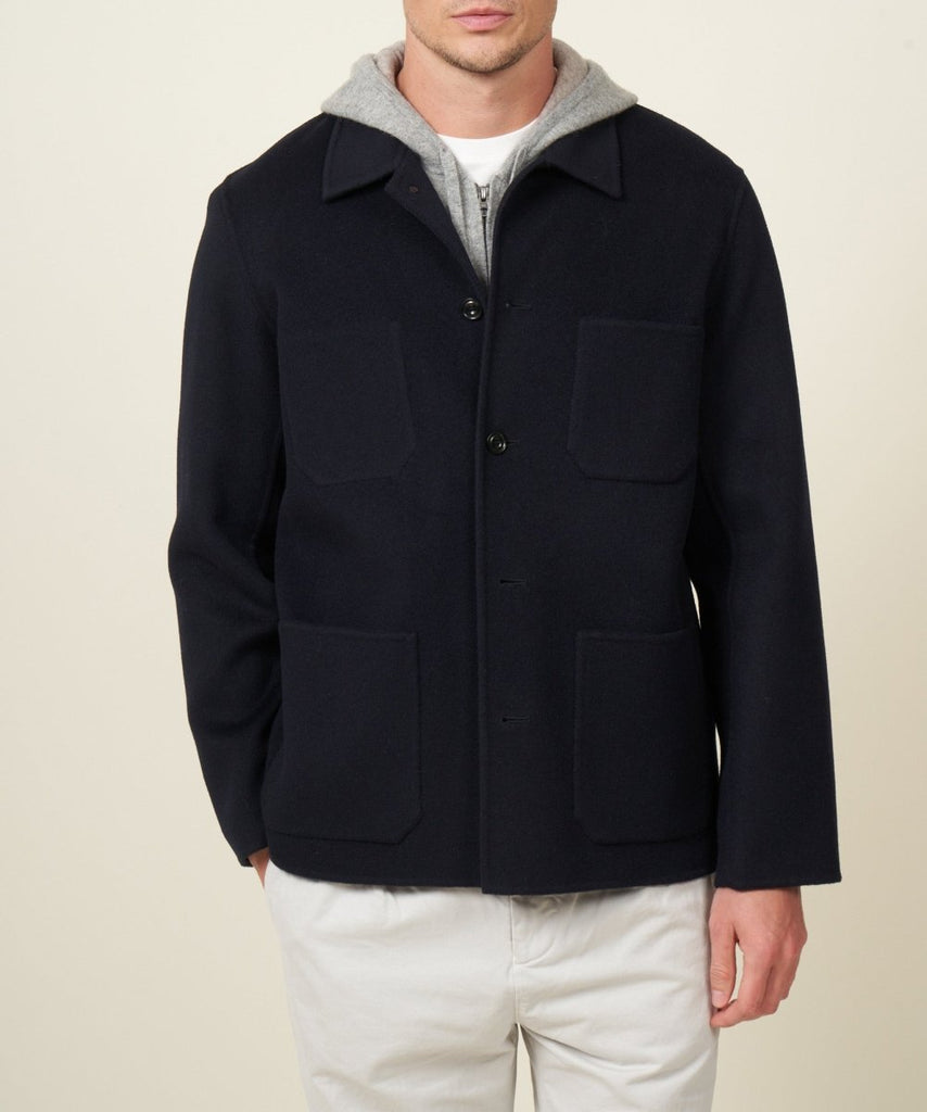Jay Wool Jacket / Dark Navy - STER/EO MUCOvershirtHartfordSBlue