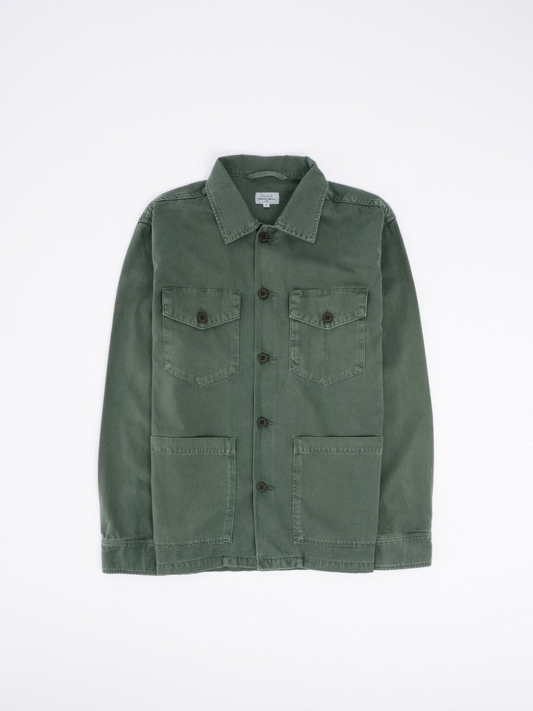 Jeffrey Herringbone Overshirt / Military - STER/EO MUCJacketHartfordSGreen