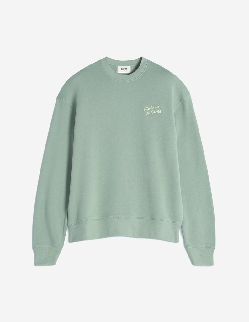 Kitsune Handwriting Comf Fit Sweat / Vertdegirs - STER/EO MUCSweaterMaison KitsunéMGreen