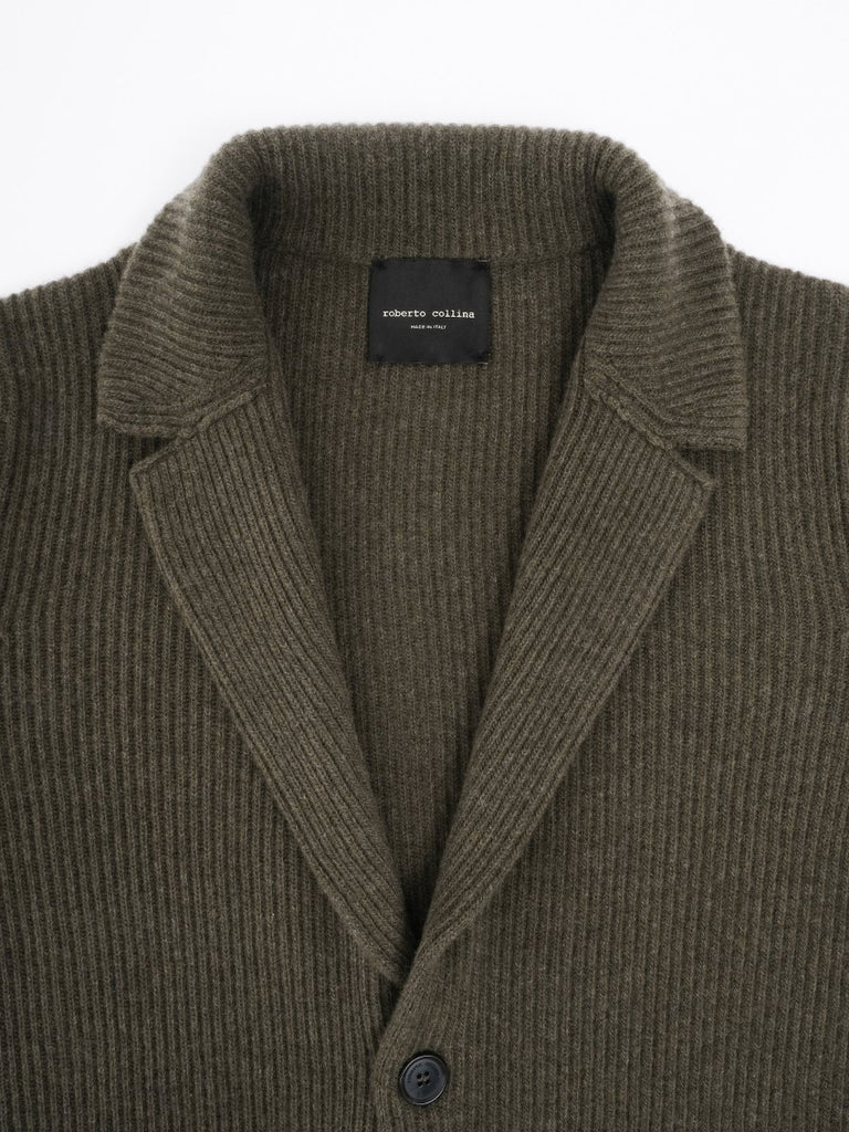 Knitt Ribbed Merino Jacket / Militare - STER/EO MUCJacketRoberto Collina48Green