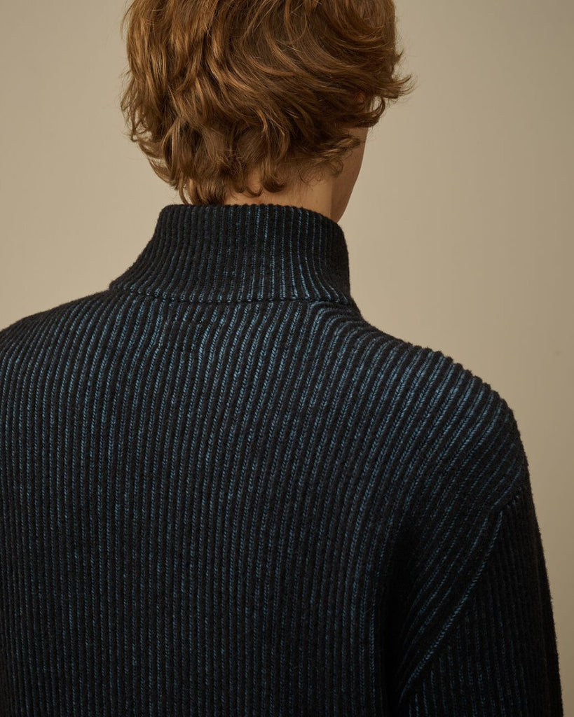 Knitwear Polo Collar Knit Fleece / Agean Blue - STER/EO MUCTroyerC.P. CompanyMBlue