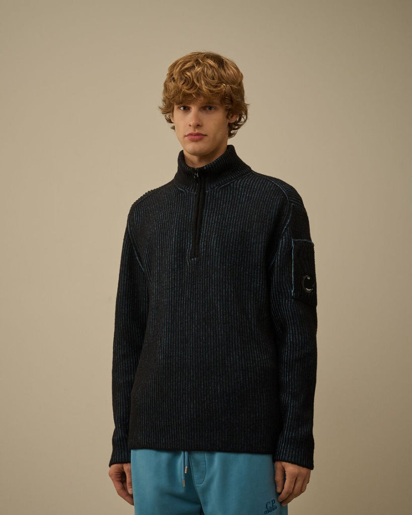 Knitwear Polo Collar Knit Fleece / Agean Blue - STER/EO MUCTroyerC.P. CompanyMBlue
