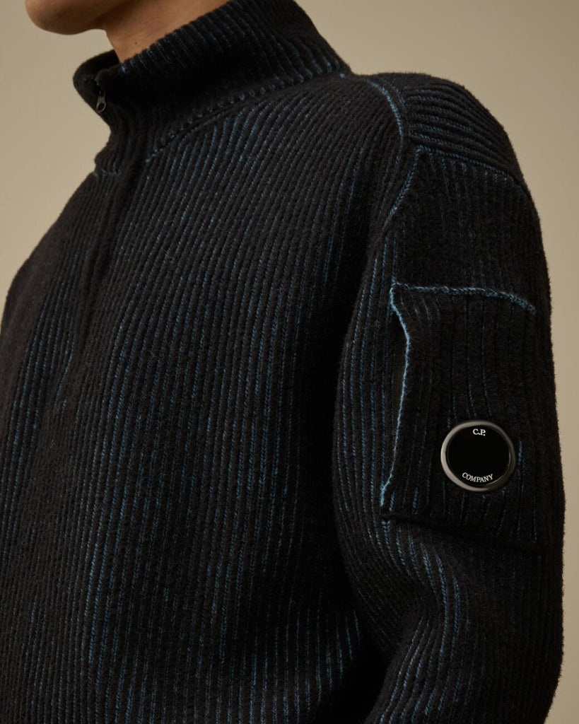 Knitwear Polo Collar Knit Fleece / Agean Blue - STER/EO MUCTroyerC.P. CompanyMBlue