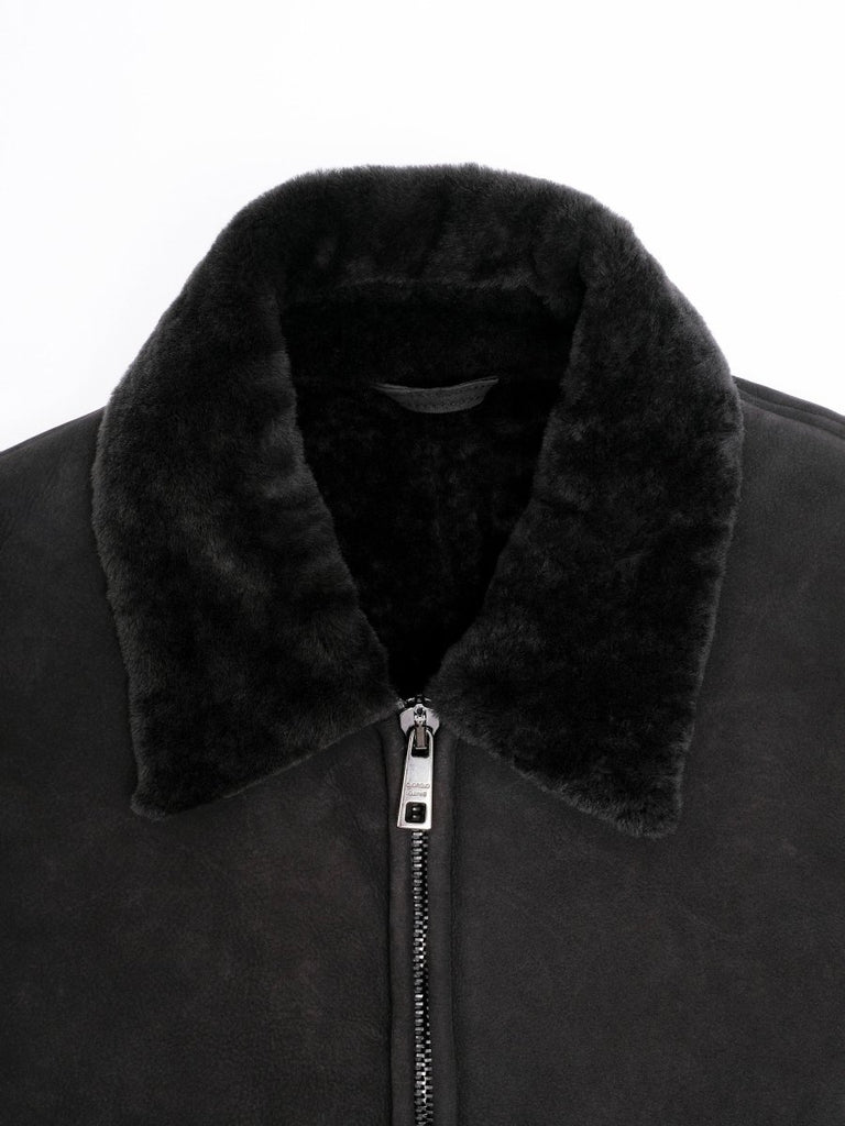 Lamb Leather Shearling Jacket / Dark Eagle - STER/EO MUCLeather JacketGiorgio Brato48Grey